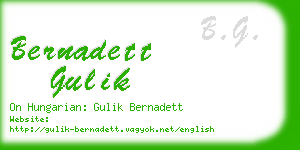 bernadett gulik business card